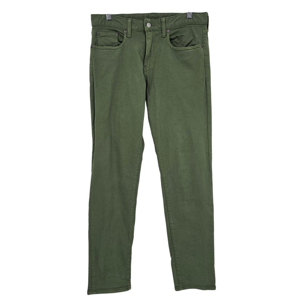Bonobos Mens size 31/32 Slim Tapered Fit 5 Pocket Stretch Denim Jeans Fern Green